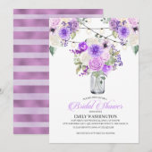 Invitation Purple Printemps Floral Vase Bridal Show Invitatio (Devant / Derrière)