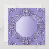 Invitation Purple Quinceañera fête d'anniversaire (Dos)