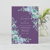 Invitation Purple Radiant Winter Wedding (Debout devant)
