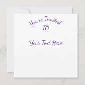 Invitation Purple Raven, arrière - plan des aurores boréales (Dos)