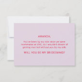 Invitation Purple & Red Serez-Vous Ma Proposition D'Épouse (Dos)