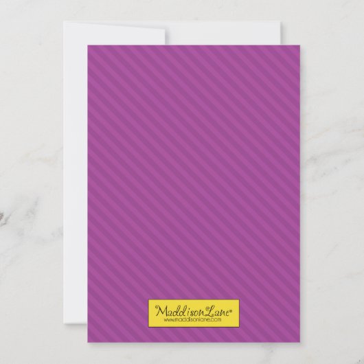 Invitation Purple Retro Custom Bowling fête d'anniversaire (Dos)