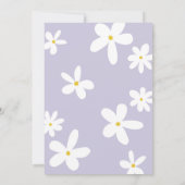 Invitation Purple Retro Daisy Five Est Un Anniversaire Vibe (Dos)