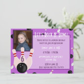 Invitation Purple Rock & Bowl Avec Photo Bowl Party (Debout devant)