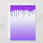 Invitation Purple rose et bleu Parties scintillant Drip Sweet (Dos)