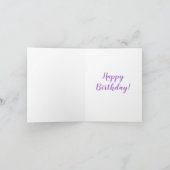 Invitation Purple Rose Floral Gold 100e anniversaire (Intérieur)