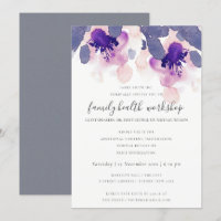 PURPLE ROSE INK WATERCOLOR FLORAL ATELIER ÉVÉNEMEN