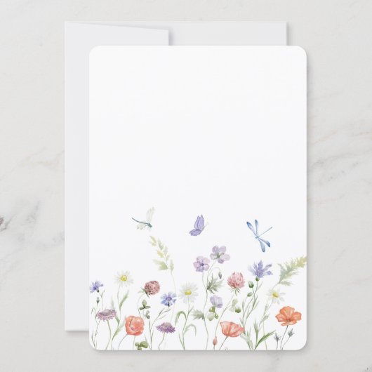 Invitation Purple Rustic Wildflowers wedding (Dos)