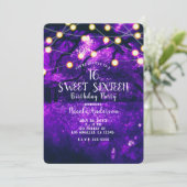 Invitation Purple Rustique Enchantée Lumières Forêt Douce 16 (Debout devant)