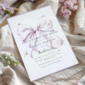 Invitation Purple She's Tying the Knot Bow Fête des mariées