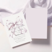 Invitation Purple She's Tying the Knot Bow Fête des mariées