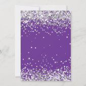 Invitation Purple Silver 14e fête d'anniversaire (Dos)
