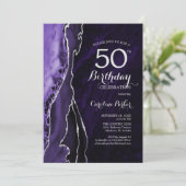 Invitation Purple Silver Agate 50e anniversaire (Debout devant)
