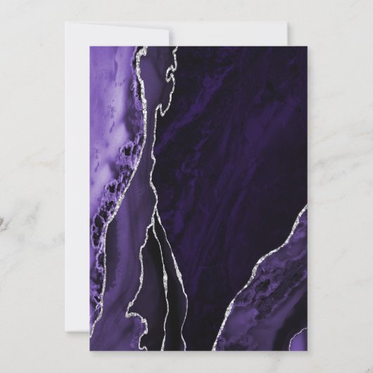 Invitation Purple Silver Agate 90e anniversaire (Dos)