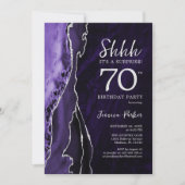 Invitation Purple Silver Agate Surprise 70e anniversaire (Devant)