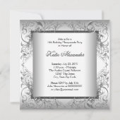 Invitation Purple Silver Sweet 16 Masquerade Party (Dos)