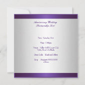 Invitation Purple Silver White 25th Anniversary Party (Dos)