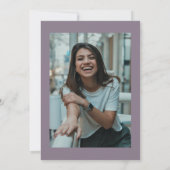 Invitation Purple Simple Script Sweet 16 Anniversaire Photo (Dos)