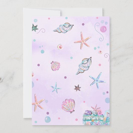 Invitation Purple Sirène Plonge Dans Cinq Ans 5e (Dos)