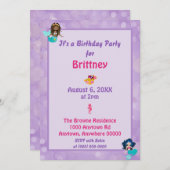 Invitation Purple Sirène thème Bokeh Arrière - plan (Devant / Derrière)