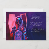 Invitation Purple Skeleton Coffin Halloween Party (Devant)