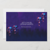 Invitation Purple Skeleton Coffin Halloween Party (Dos)