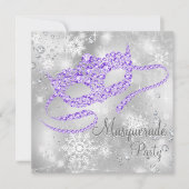 Invitation Purple Snowflake Masquerade (Devant)