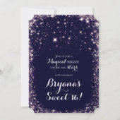 Invitation Purple Starry Ciel céleste de nuit 16 (Devant)