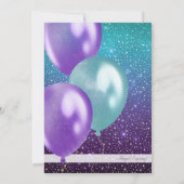 Invitation Purple Starry Night Baby shower virtuel par courri (Dos)