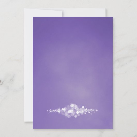 Invitation Purple String Lights 85e fête d'anniversaire (Dos)