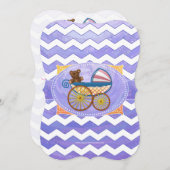 Invitation Purple Sun Baby Stuff (Devant / Derrière)