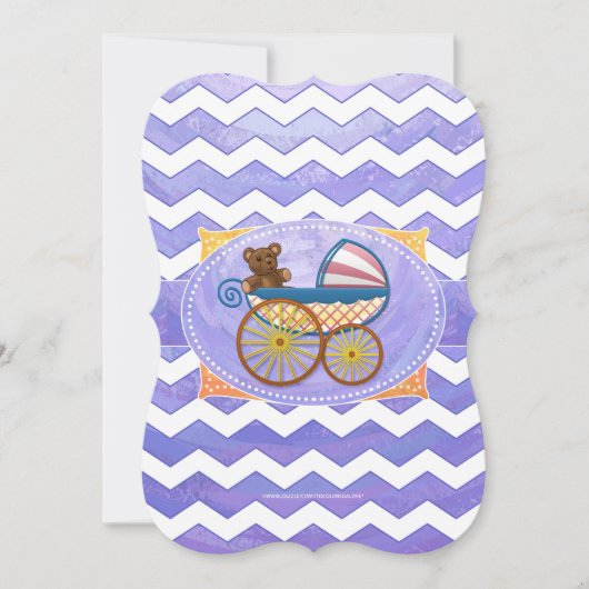 Invitation Purple Sun Baby Stuff (Devant)