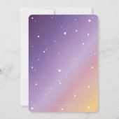 Invitation Purple Sunset Script et Étoiles Halloween Party (Dos)