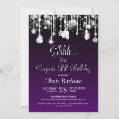 Invitation Purple Surprise 55e fête d'anniversaire (Devant)