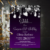 Invitation Purple Surprise 65e fête d'anniversaire
