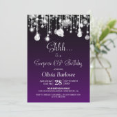 Invitation Purple Surprise 65e fête d'anniversaire (Debout devant)