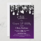 Invitation Purple Surprise 80e fête d'anniversaire (Devant)