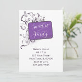 Invitation Purple Sweet 16 Anniversaire (Debout devant)