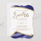 Invitation Purple SWEET 16 Moderne 16e Anniversaire numérique (Devant)