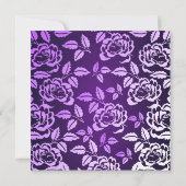 Invitation Purple Swirl & Rose Sweet 16 Anniversaire Invitati (Dos)