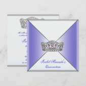 Invitation Purple Tiara Classy Violet Quinceanera 15ème Parti (Devant / Derrière)