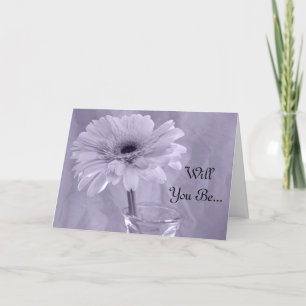 Invitation Purple Tinté Daisy Be My Bridesmaid