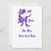 Invitation Purple Trex le Boss Dino (Devant)