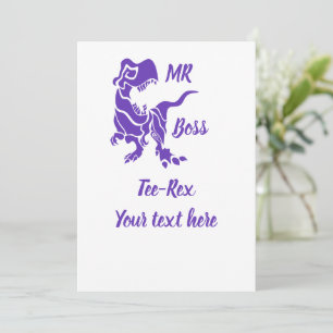 Invitation Purple Trex le Boss Dino