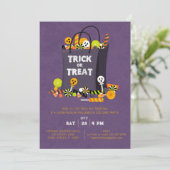 Invitation Purple Trick ou traiter les enfants Costume Invita (Debout devant)