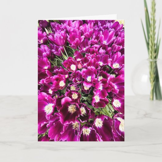Invitation Purple Tulips Blank Card (Devant)