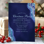 Invitation Purple Turquoise Agate Geode Gemstone Fête de Noël
