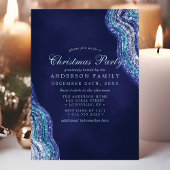 Invitation Purple Turquoise Agate Geode Gemstone Fête de Noël