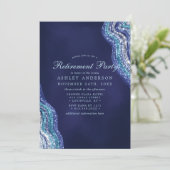 Invitation Purple Turquoise Agate Geode Gemstone Retraite Par (Debout devant)
