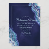 Invitation Purple Turquoise Agate Geode Gemstone Retraite Par (Devant / Derrière)